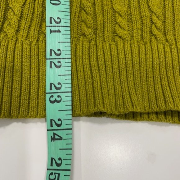 BANANA REPUBLIC Green Cable Knit Sweater with Shoulder Buttons ~ Size S… - Picture 12 of 14